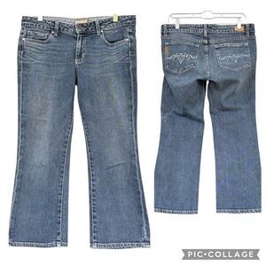 Paige Hollywood Hills Jeans Y2K Women’s Size 30 Embroidered Pocket Bootcut Denim